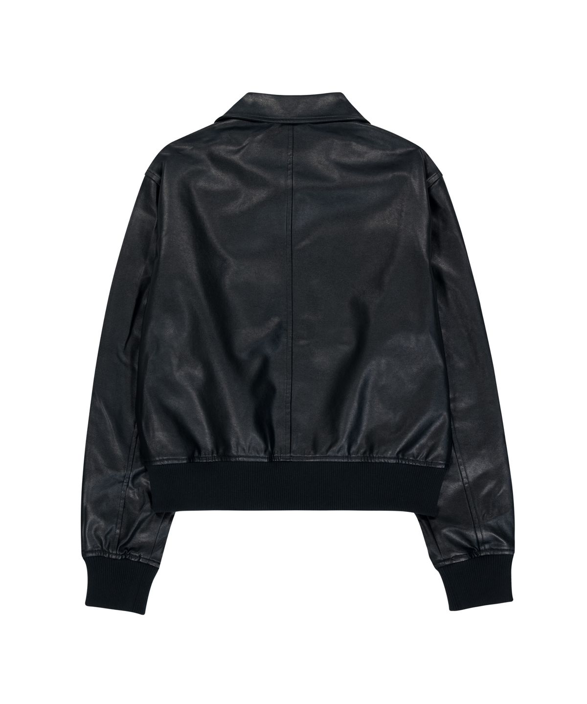 아캄(AAKAM) Western Collar Leather Jacket (Black)