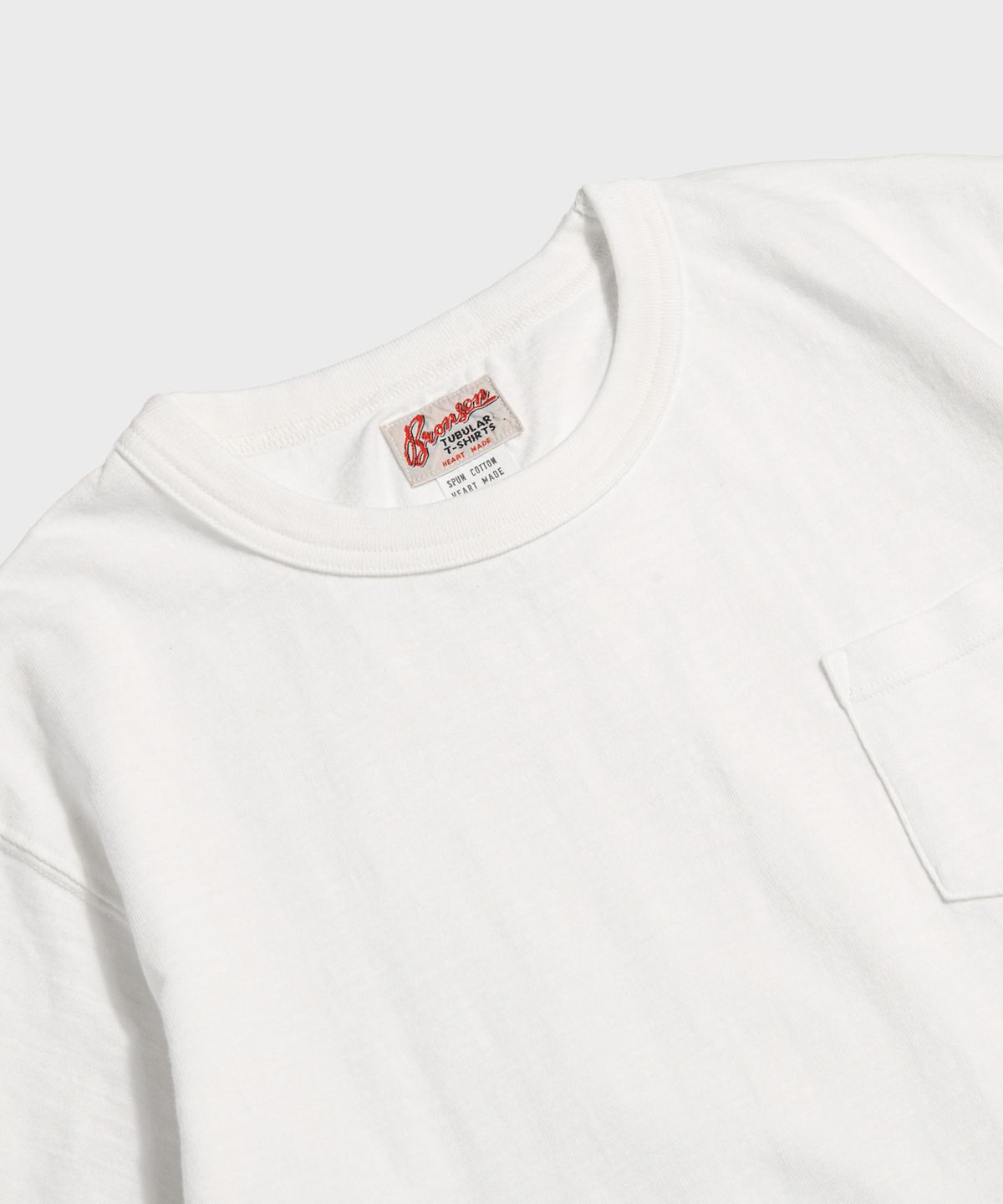 브론슨(BRONSON) Tompkins USA Cotton Single Yarn Pocket Tee White