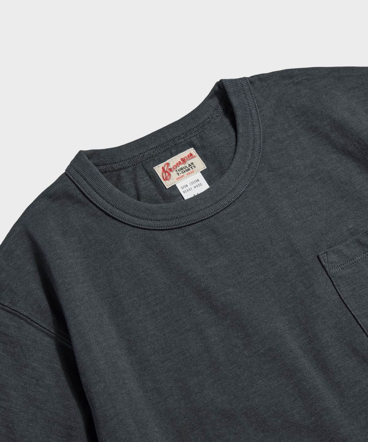 브론슨(BRONSON) Tompkins USA Cotton Single Yarn Pocket Tee Vintage Black