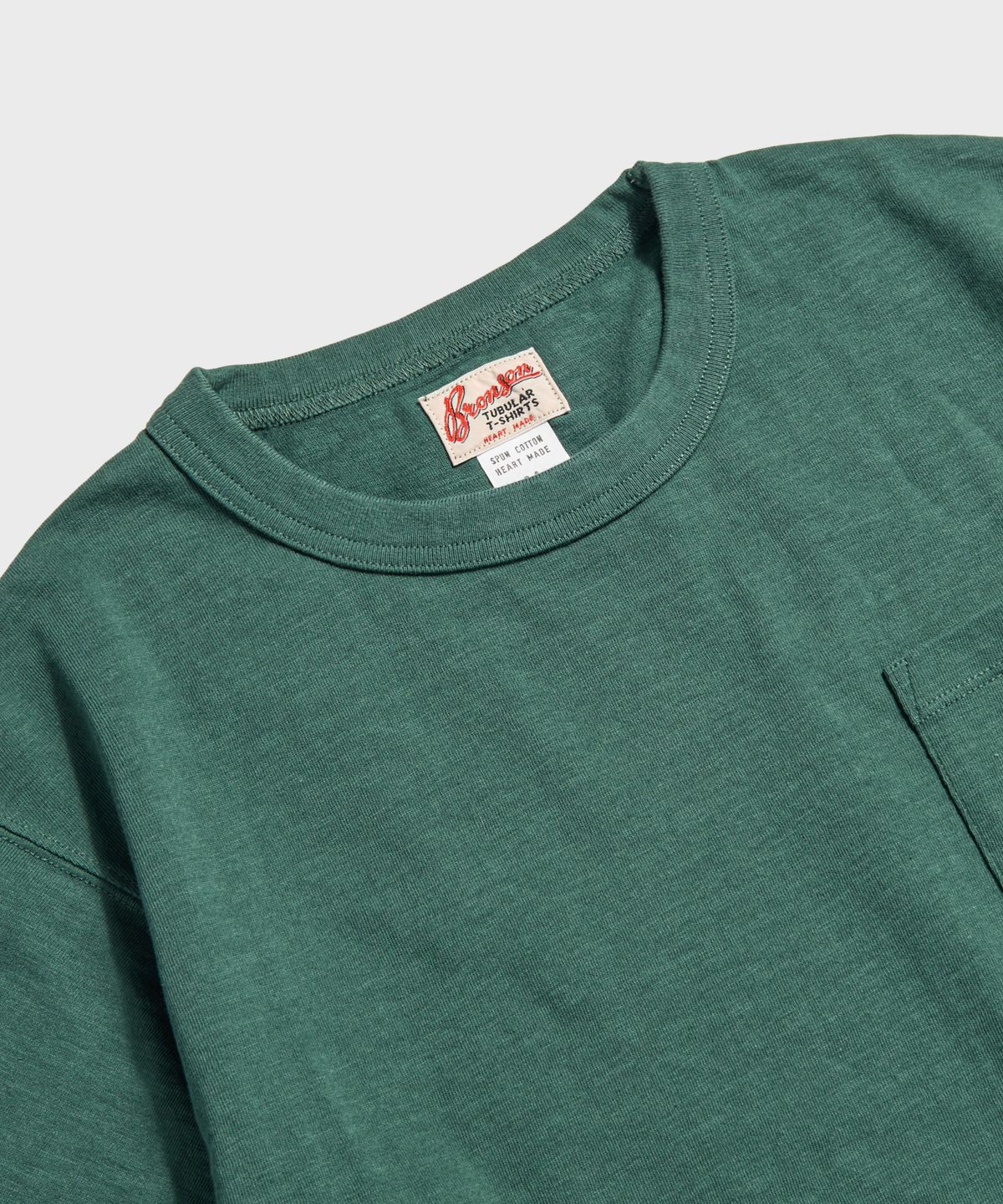 브론슨(BRONSON) Tompkins USA Cotton Single Yarn Pocket Tee Green