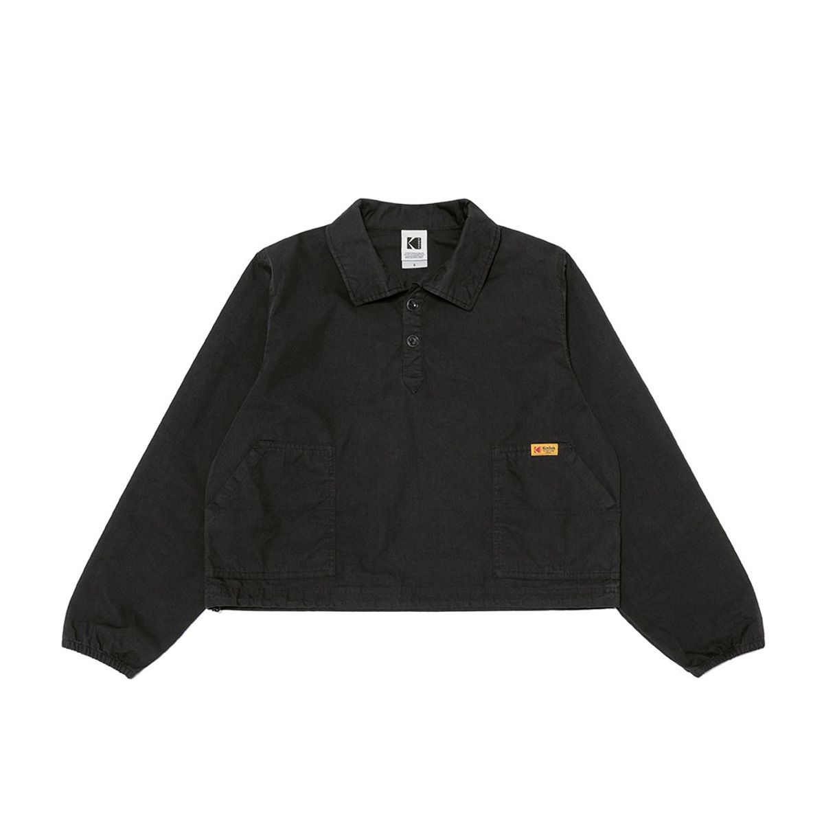 코닥(KODAK) 메일러 가먼트워싱 카라형 아노락 우먼 BLACK