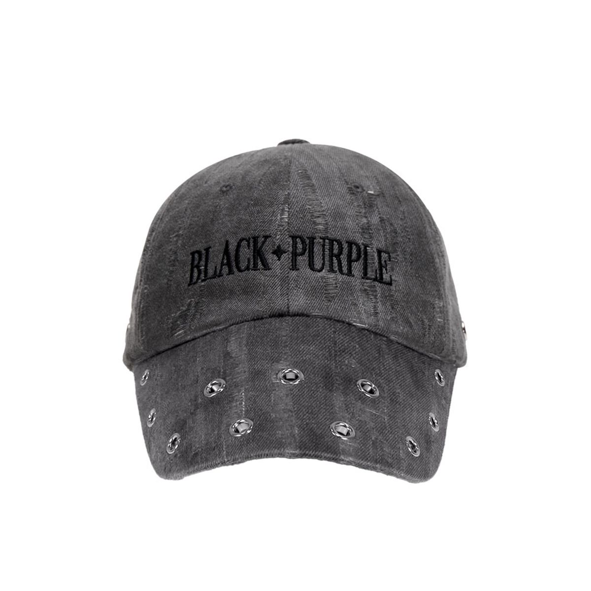 블랙 퍼플(BLACK PURPLE) 볼텍스 피프틴 아일렛 볼캡 Vortex Fifteen Eyelet Ball Cap- charcoal