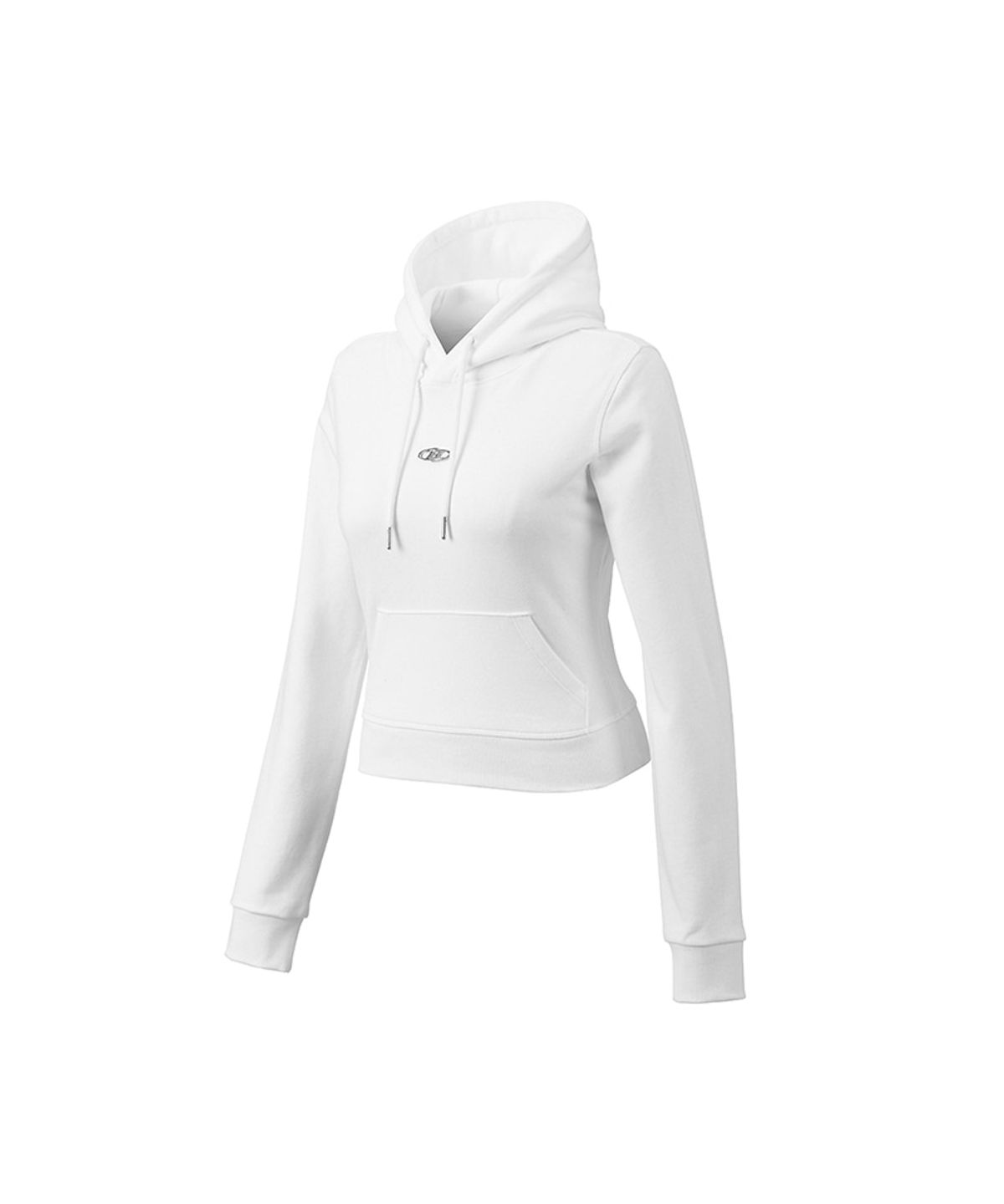 본투윈(BORN TO WIN) W B PENDANT COTTON CROP HOODIE [WHITE]