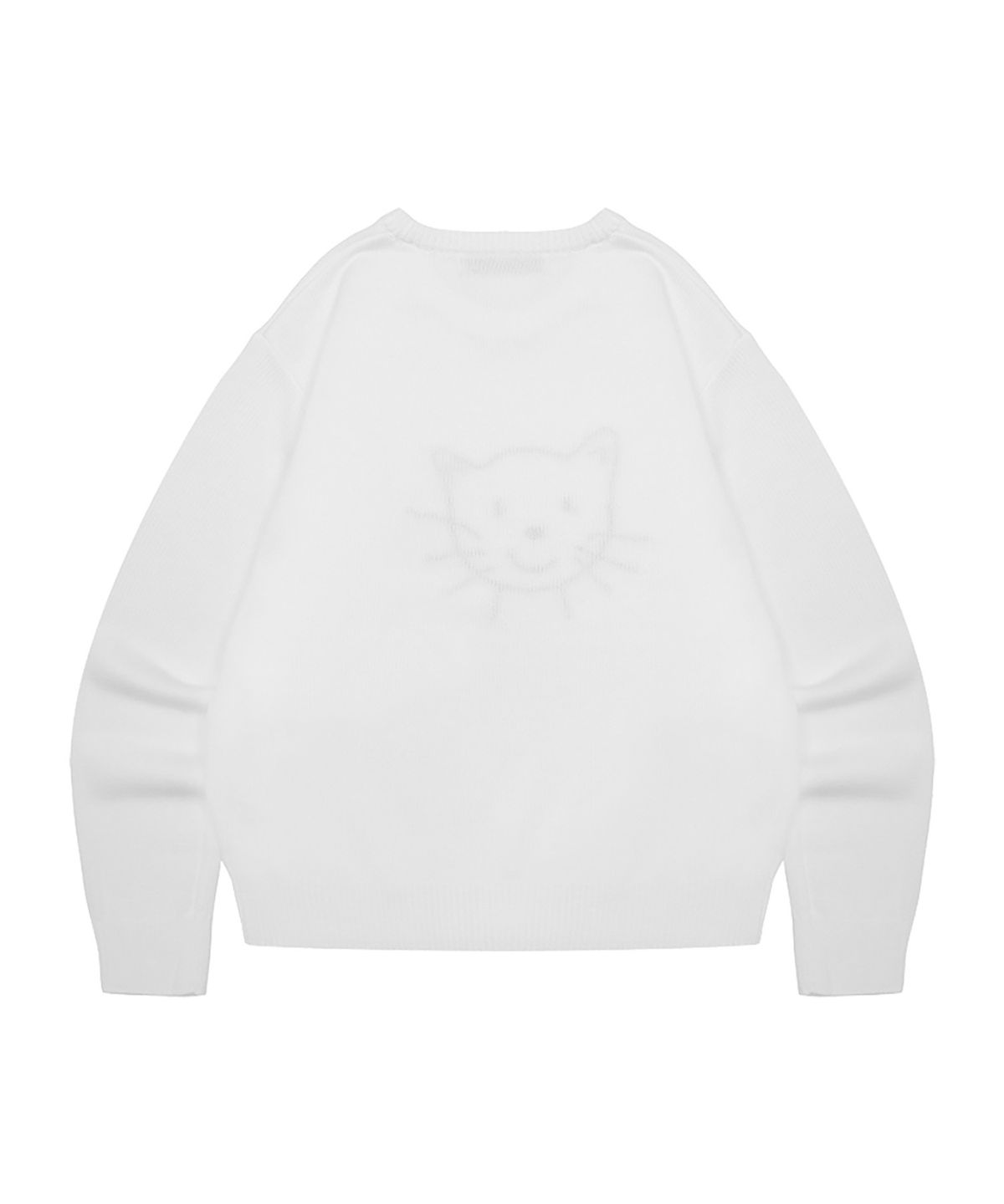 어라이트앵글(ARIGHTANGLE) CAT FACE KNIT (WHITE)