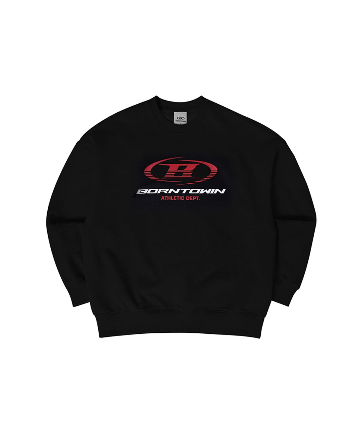 본투윈(BORN TO WIN) B SYMBOL RED LINE SWEATSHIRTS [BLACK]
