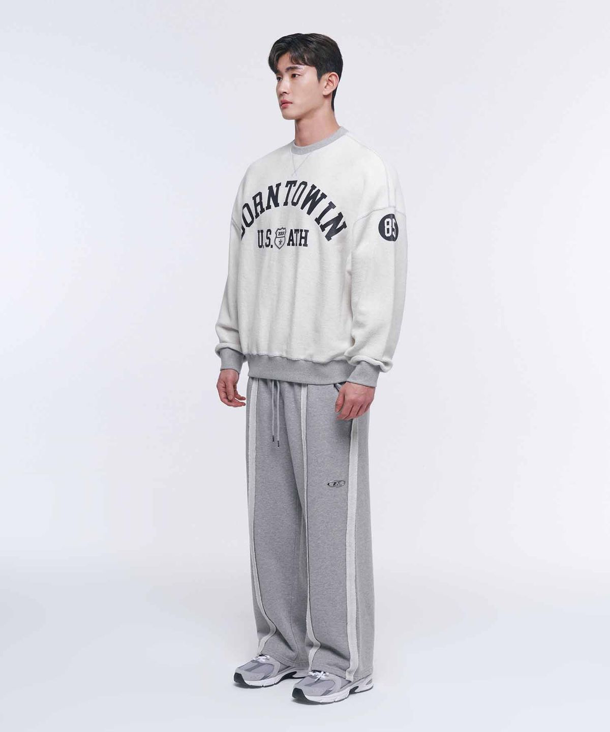 본투윈(BORN TO WIN) 85 ATH REVERSE SWEATSHIRTS [MELANGE GREY]