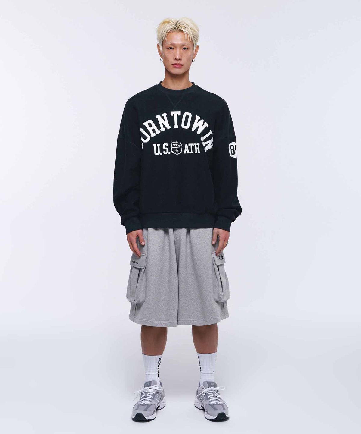 본투윈(BORN TO WIN) 85 ATH REVERSE SWEATSHIRTS [BLACK]