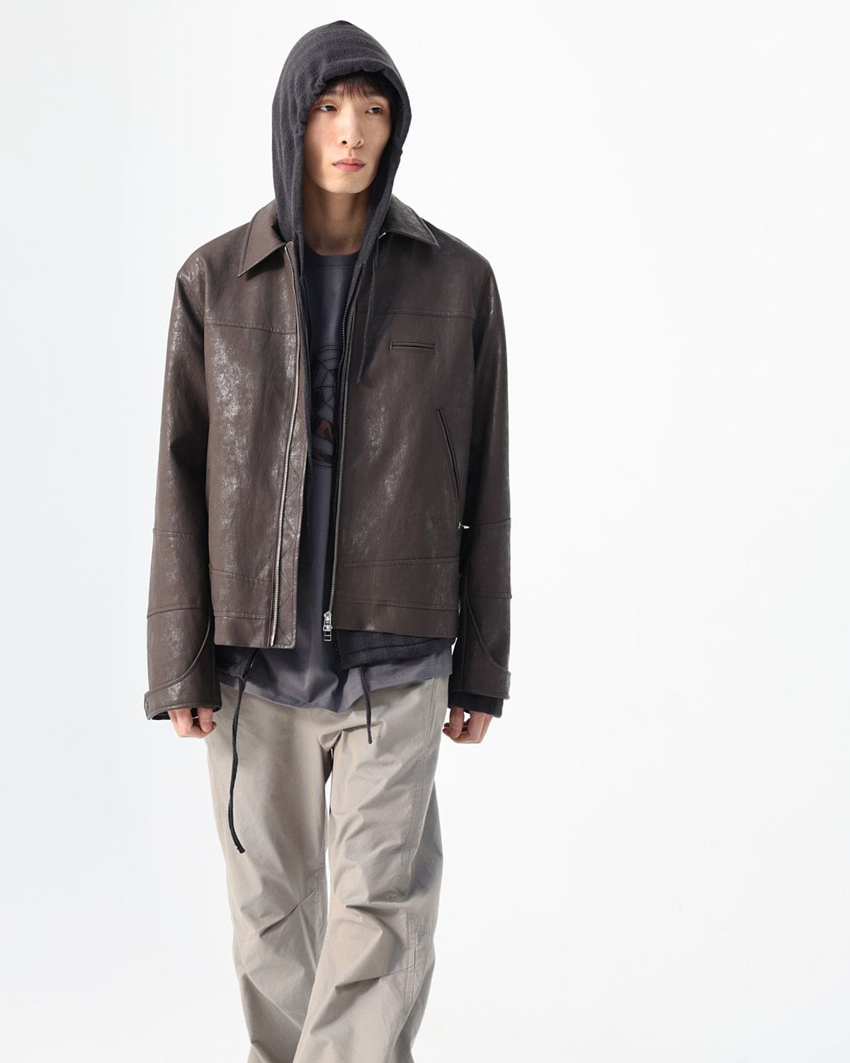 999휴머니티(999HUMANITY) 헤리티지 포 레더 자켓 (빈티지 브라운)