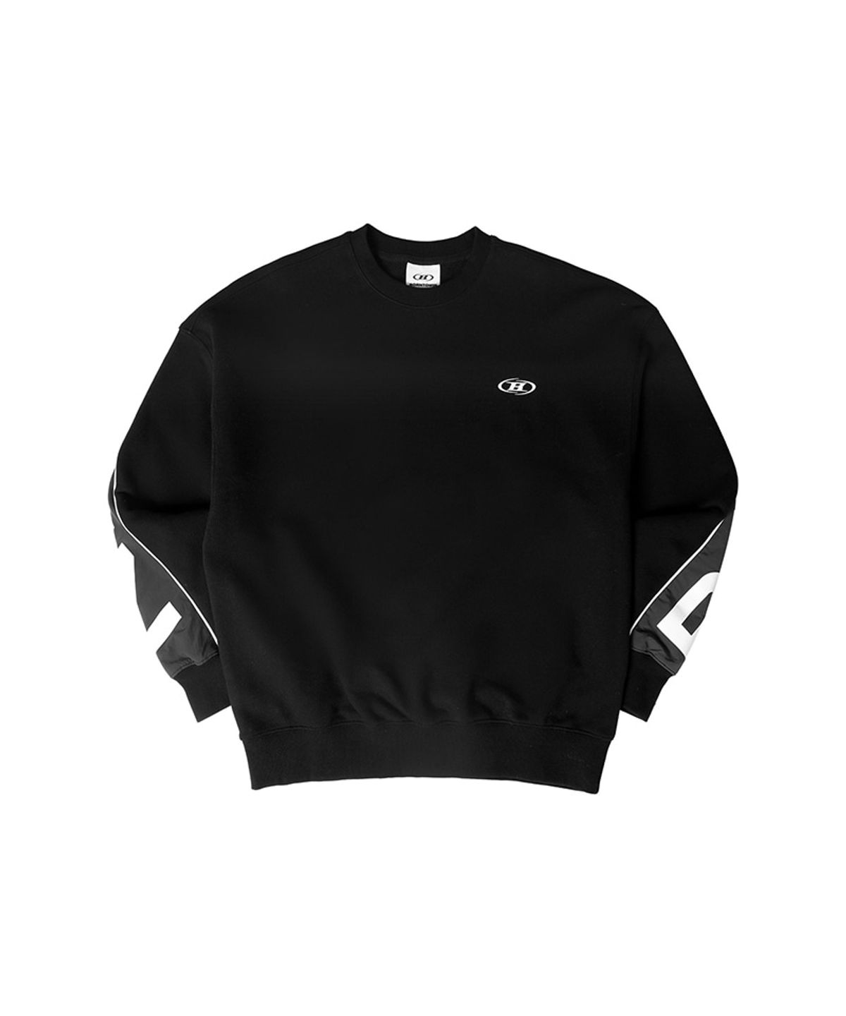 본투윈(BORN TO WIN) NYLON MIX BOLD SWEATSHIRTS [BLACK]