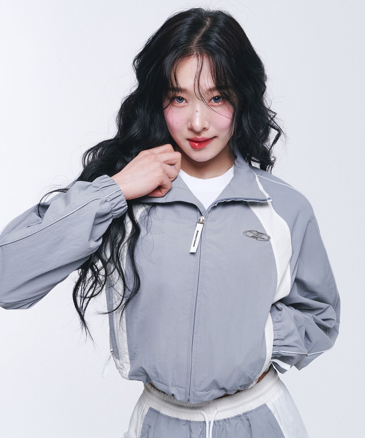 본투윈(BORN TO WIN) W NYLON BLOCK JACKET [GREY]