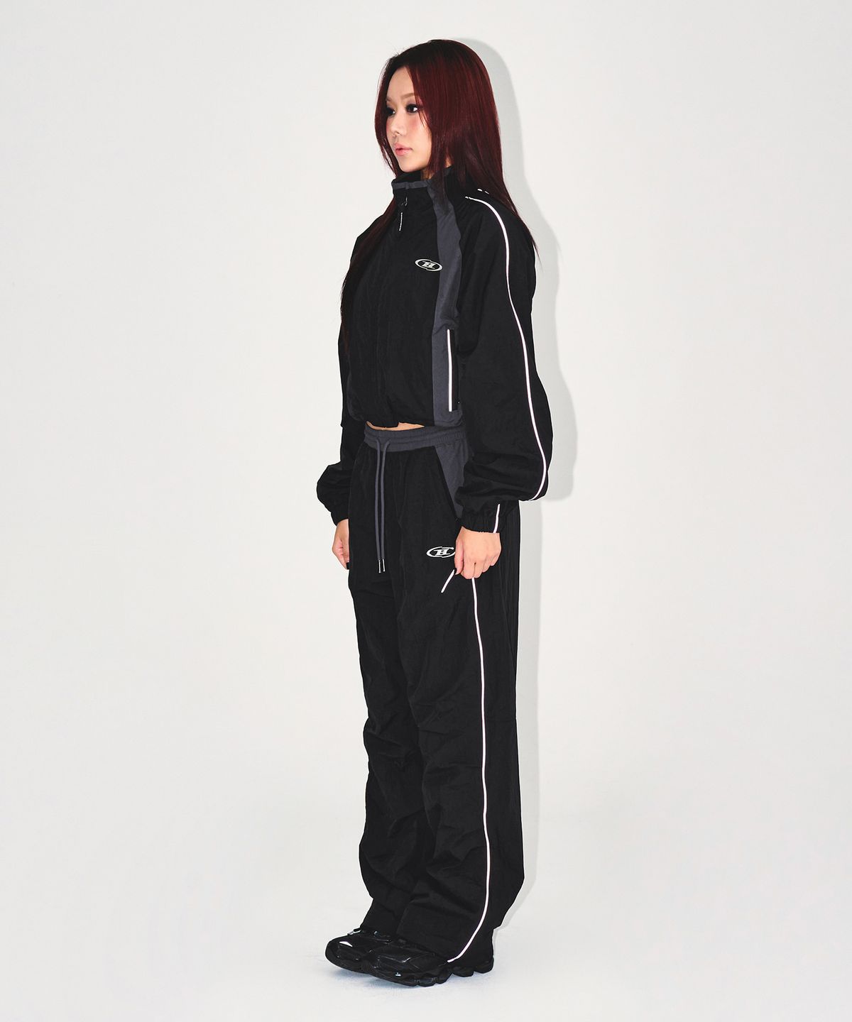 본투윈(BORN TO WIN) W NYLON BLOCK JACKET [BLACK]