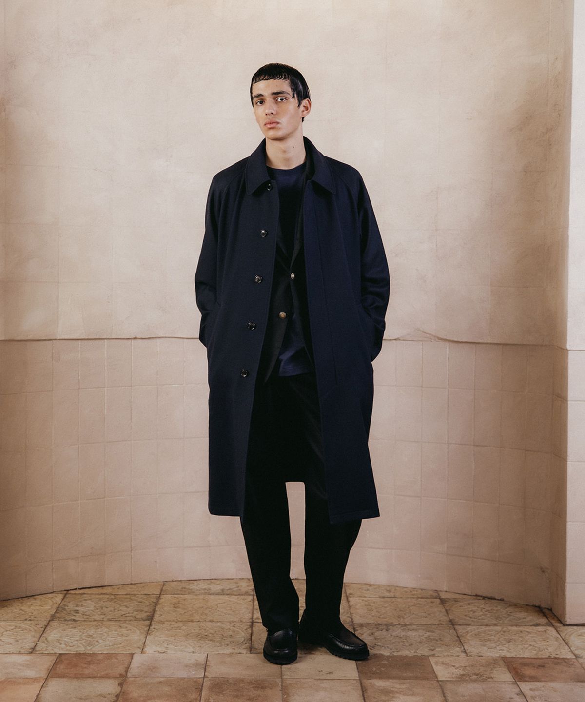 셔터(SHIRTER) SOUTIEN REGLAN COAT (NAVY)