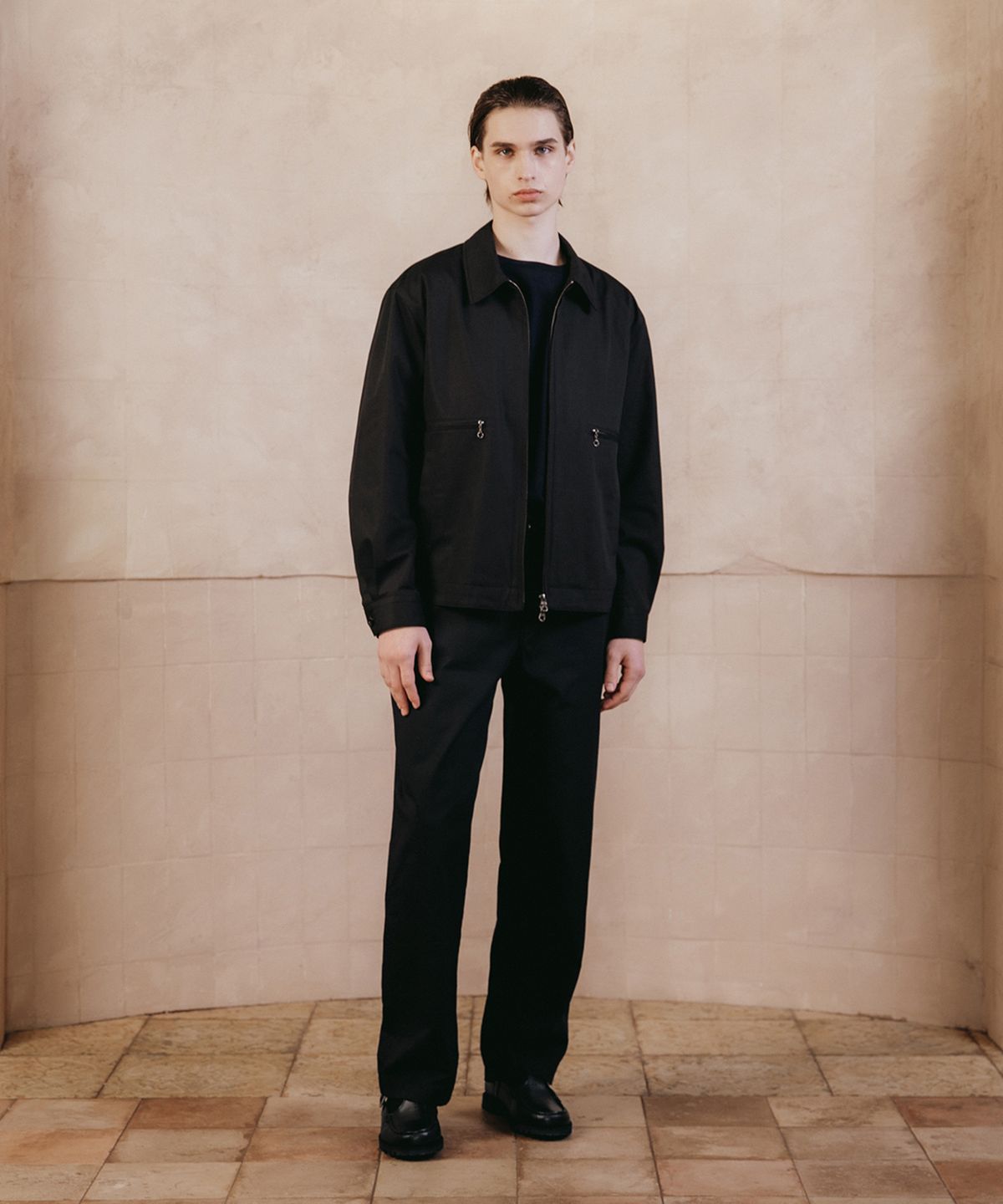 셔터(SHIRTER) GABARDINE SWING JACKET (BLACK)