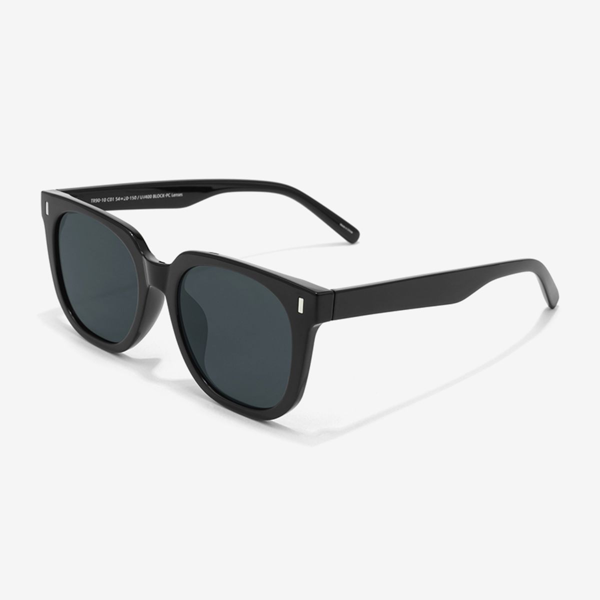 스타일워크(STYLEWORK) 클래식 스퀘어 선글라스 STYLE WORK TR90-10 C1_블랙 남녀공용 뿔테 데일리