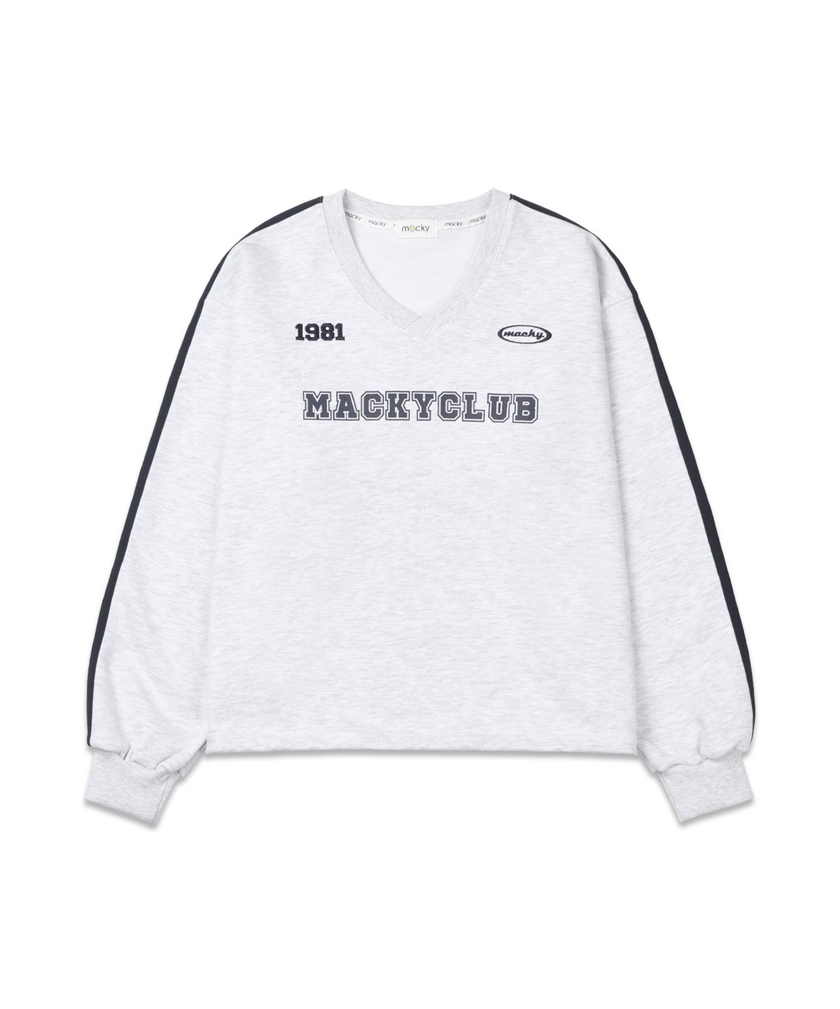 맥키(MACKY) 맥키클럽 스트링 스웻셔츠 라이트 그레이