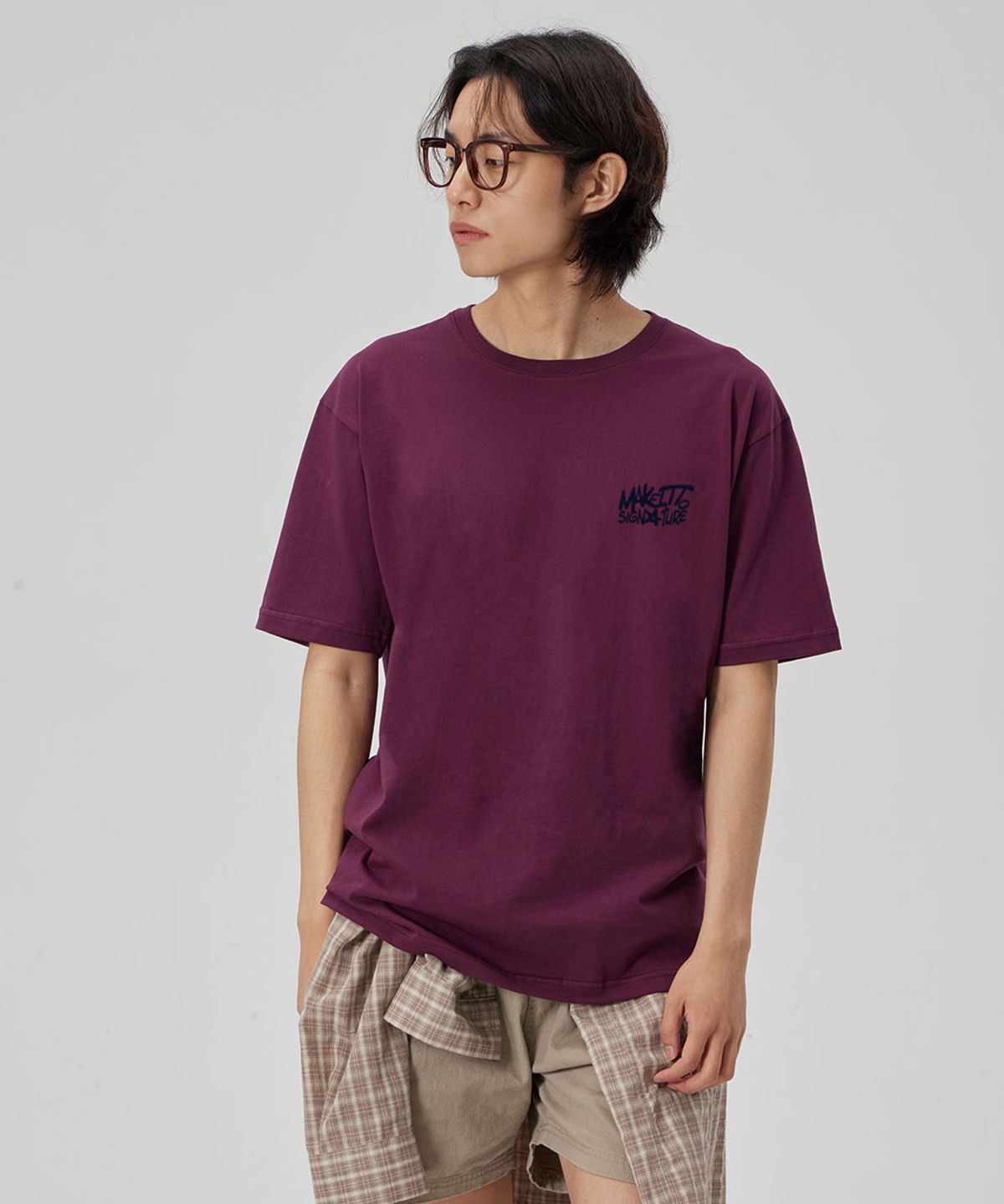메이킷투(MAKEITTO) [GRAFFITI2 LOGO] CREW NECK TEE_WINE