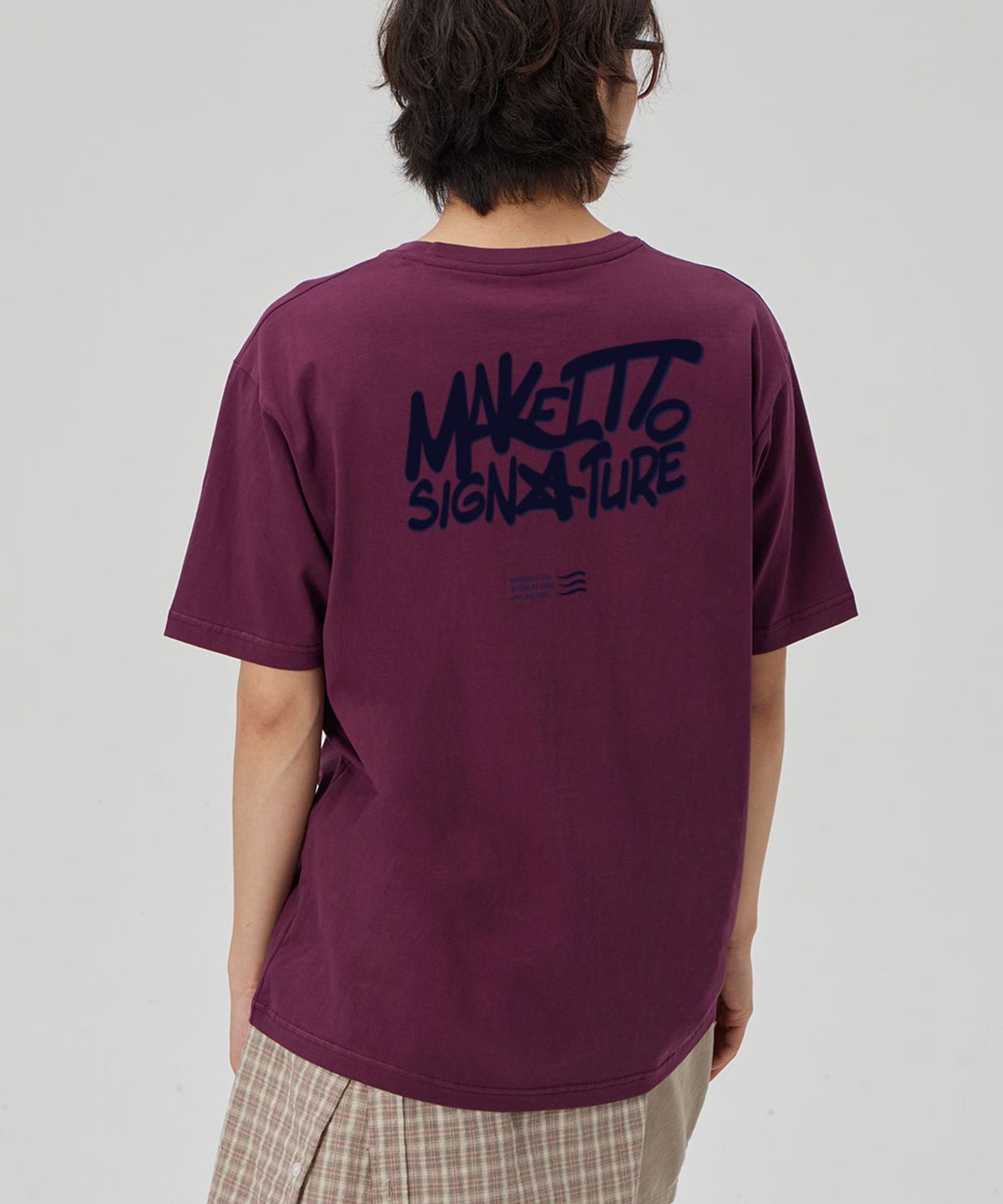 메이킷투(MAKEITTO) [GRAFFITI2 LOGO] CREW NECK TEE_WINE