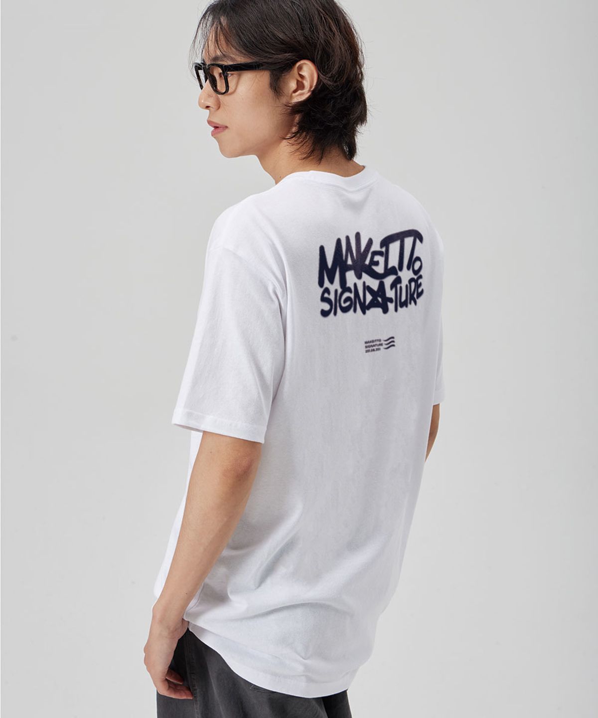 메이킷투(MAKEITTO) [GRAFFITI2 LOGO] CREW NECK TEE_WHITE