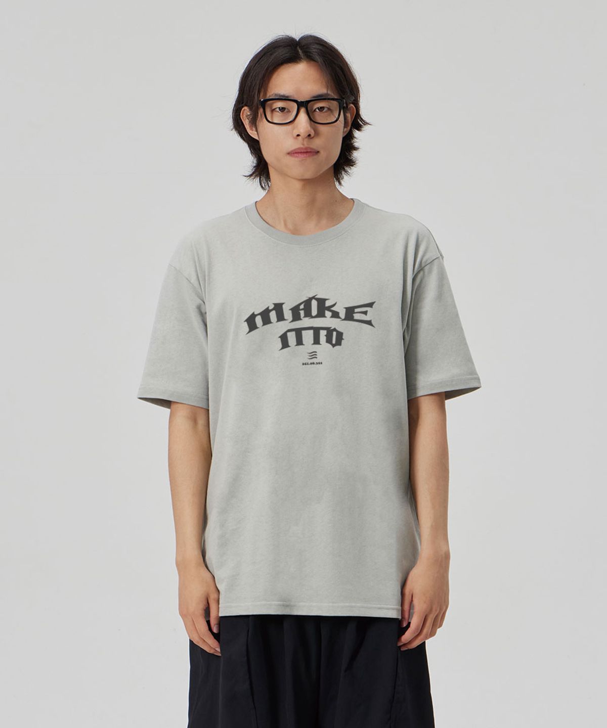 메이킷투(MAKEITTO) [BLACK LETTER]CREW NECK TEE_MINT