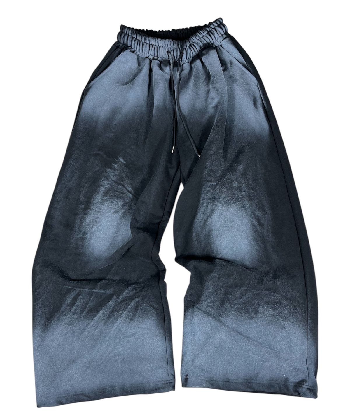 스케이터락(SK8ER ROCK) Painting Cross Sweat Wide Pants ((black))