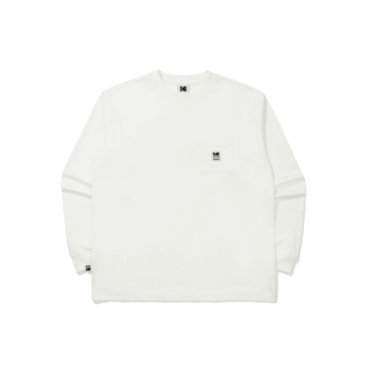 코닥(KODAK) 에어로쿨 포켓 긴팔 티셔츠 WHITE
