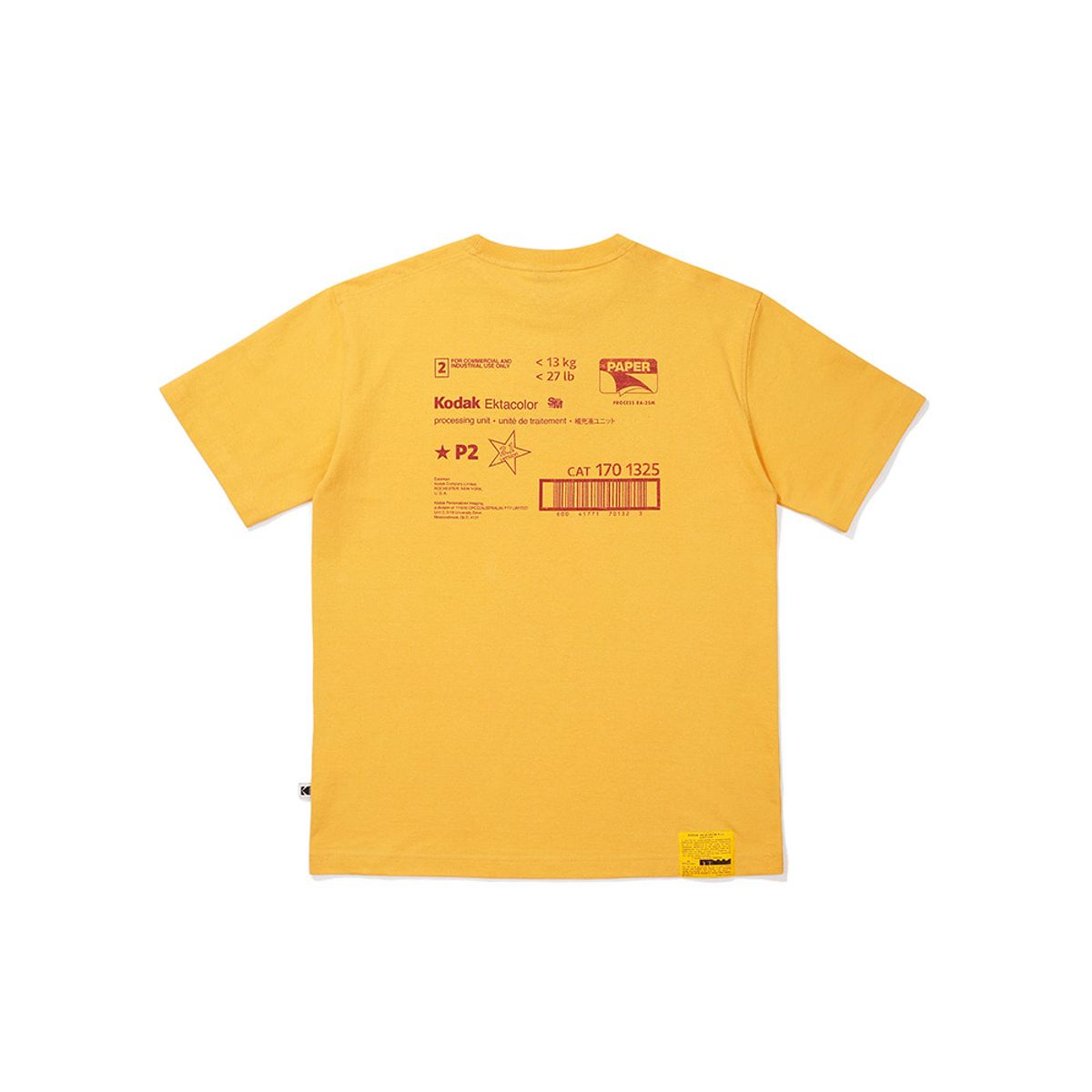 코닥(KODAK) 메일러 그래픽 반팔티셔츠 YELLOW