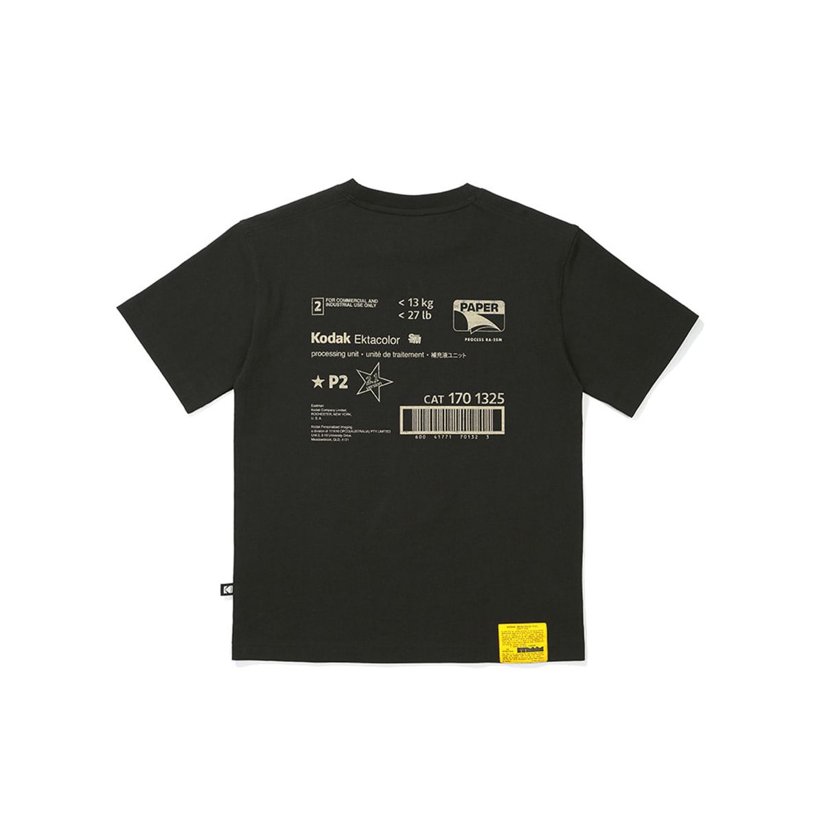코닥(KODAK) 메일러 그래픽 반팔티셔츠 BLACK