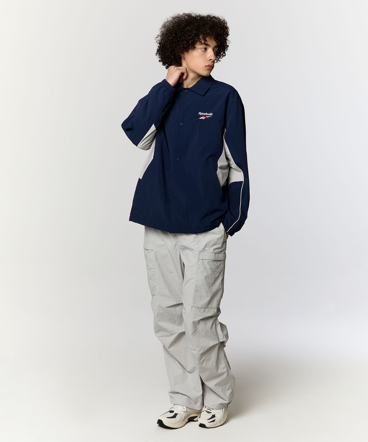 리복(REEBOK) 유니언잭 코치 자켓 - 네이비