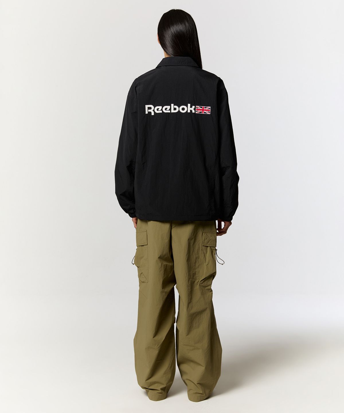리복(REEBOK) 유니언잭 코치 자켓 - 블랙