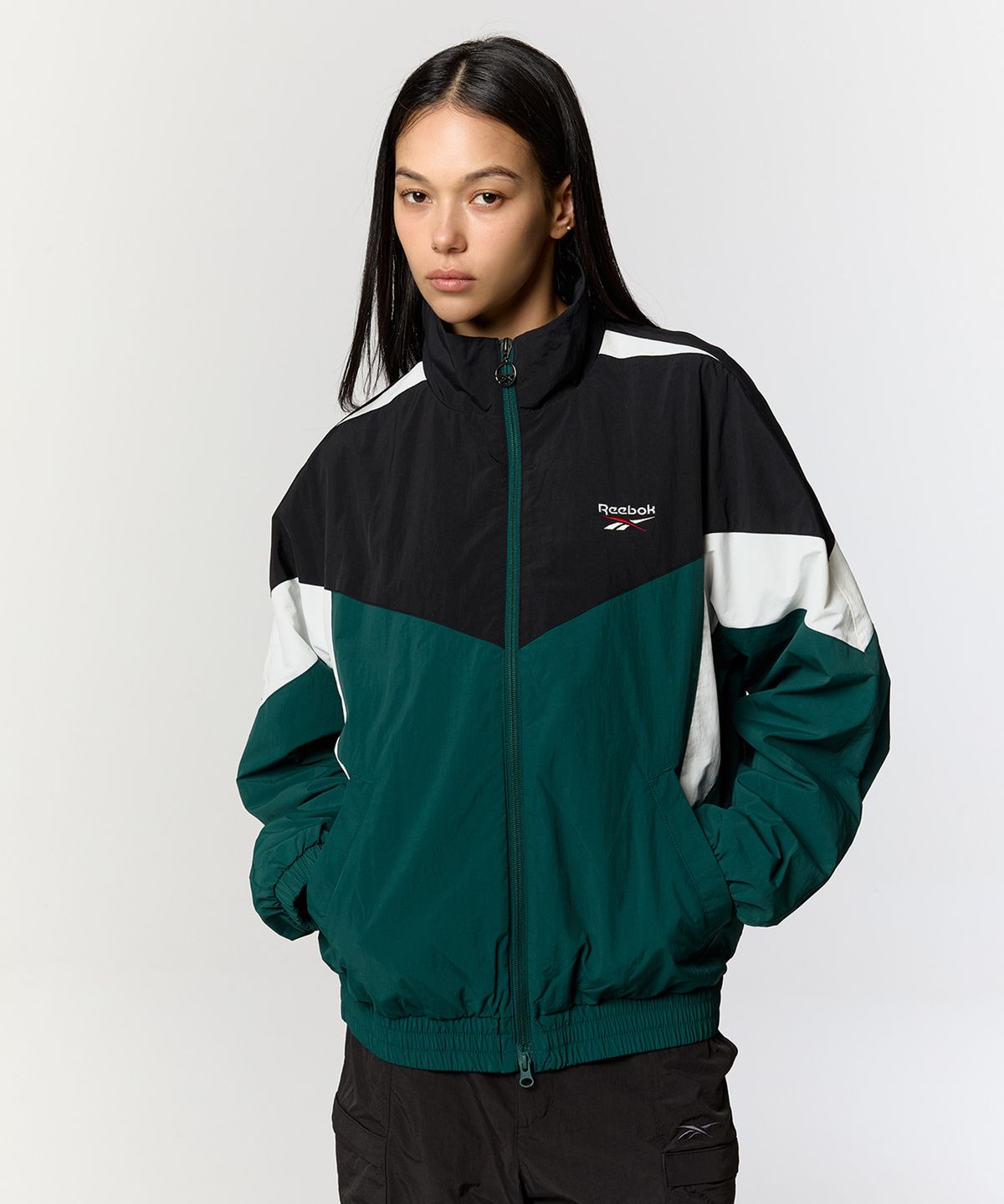 리복(REEBOK) 헤리티지 윈드 브레이커 - 그린:블랙