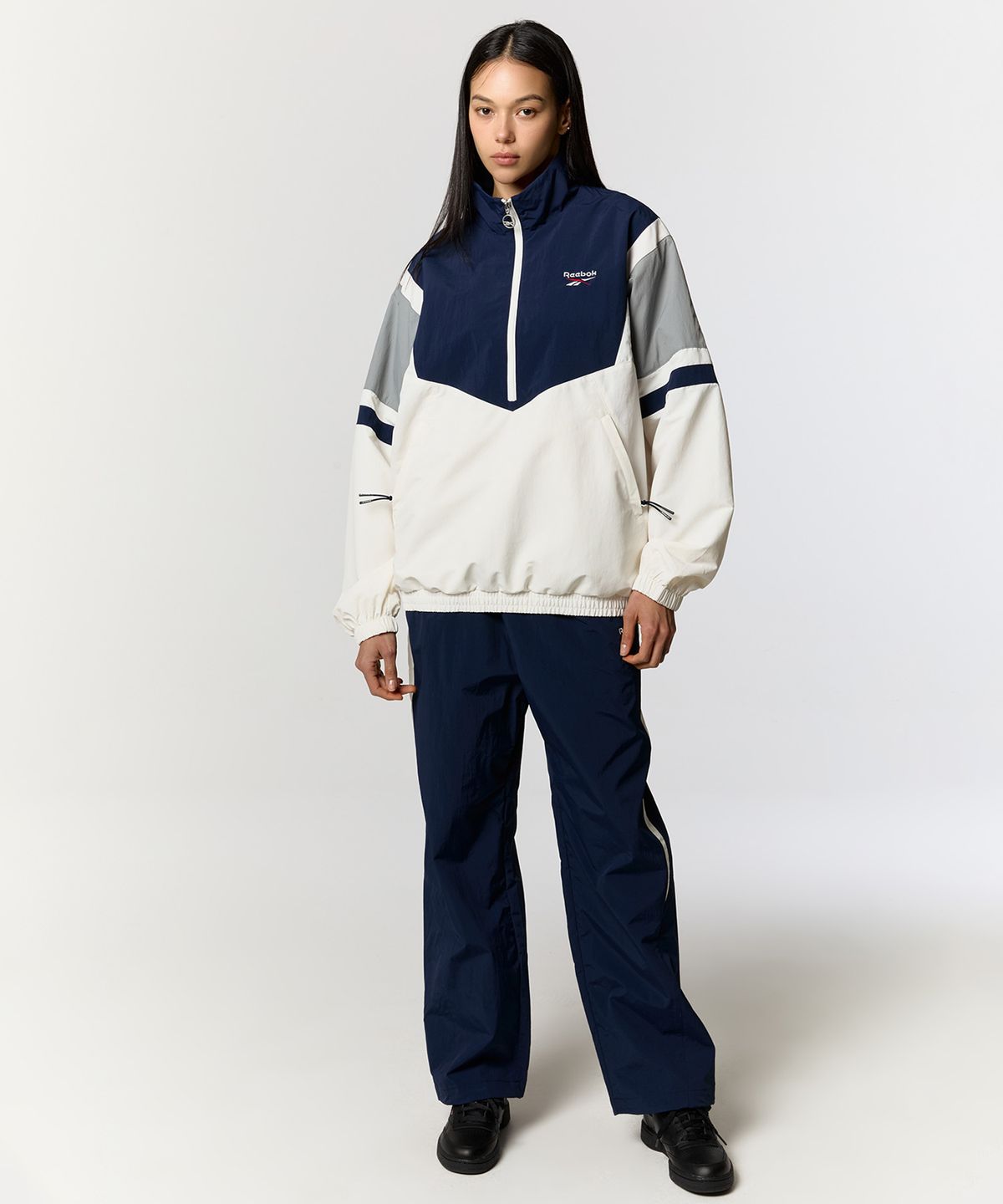 리복(REEBOK) 헤리티지 2WAY 웜업 팬츠 - 네이비