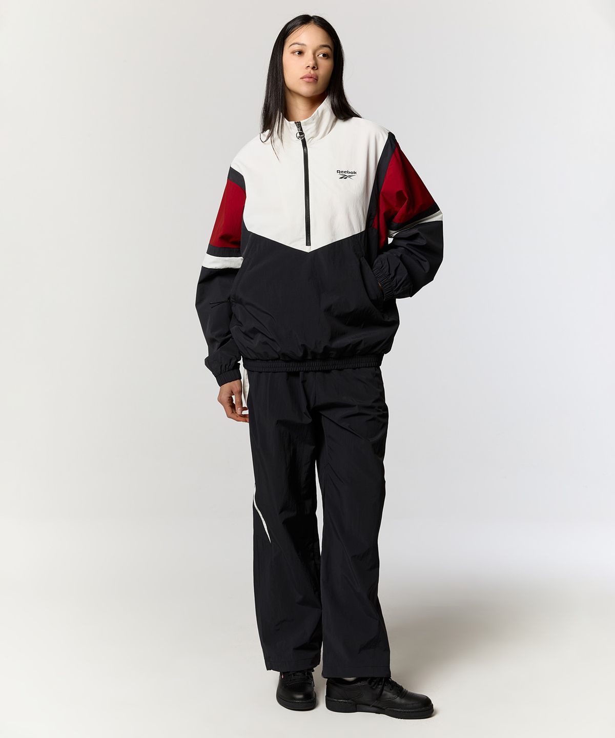 리복(REEBOK) 헤리티지 2WAY 웜업 팬츠 - 차콜