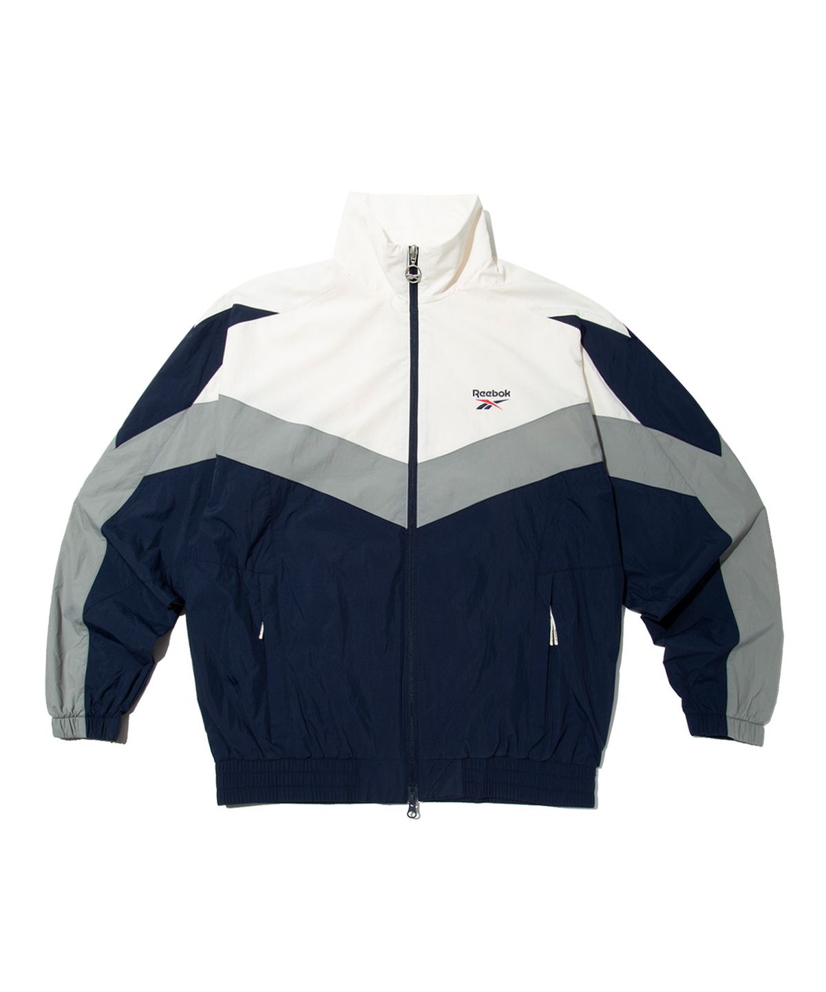 리복(REEBOK) 피스벡터 윈드 브레이커 - 화이트:네이비