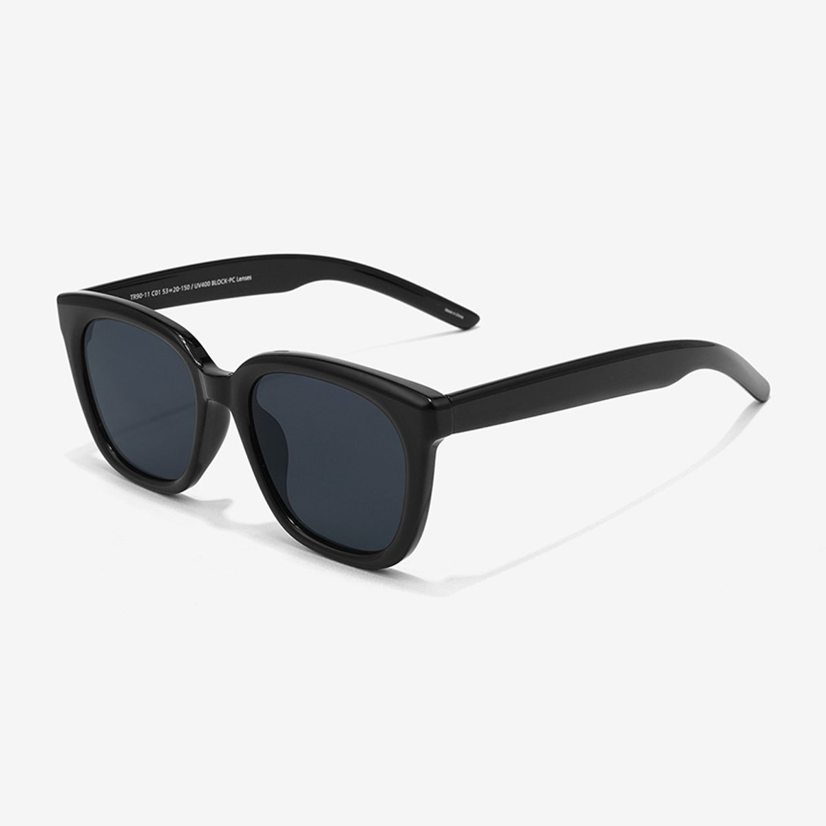 스타일워크(STYLEWORK) 뿔테 스퀘어 선글라스 STYLE WORK TR90-11 C1_블랙 남녀공용 데일리