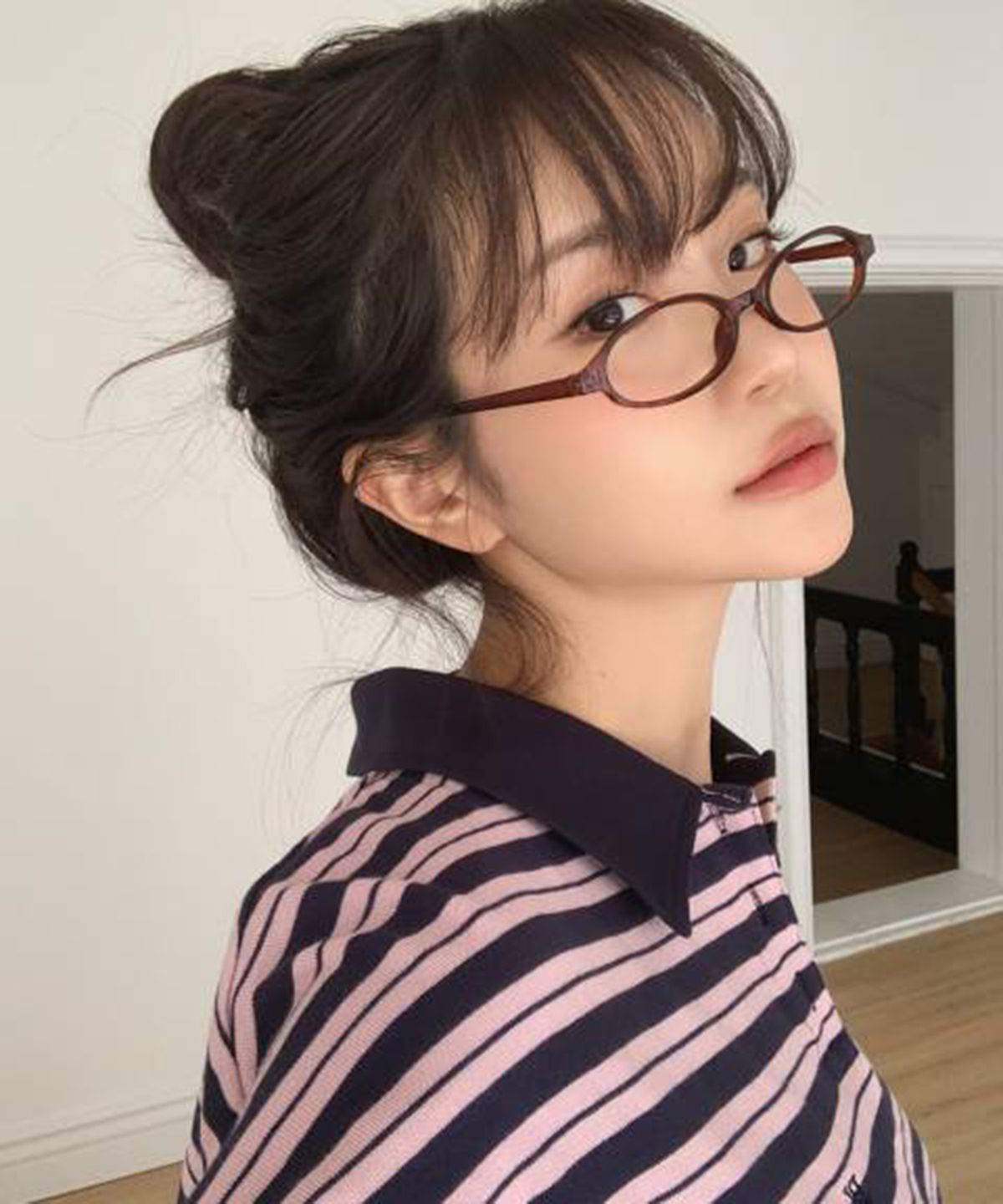 플레이스 스튜디오(PLACE STUDIO) 스트라이프 럭비 롱슬리브 오버핏 피케 카라 긴팔 폴로 티셔츠_3COLOR