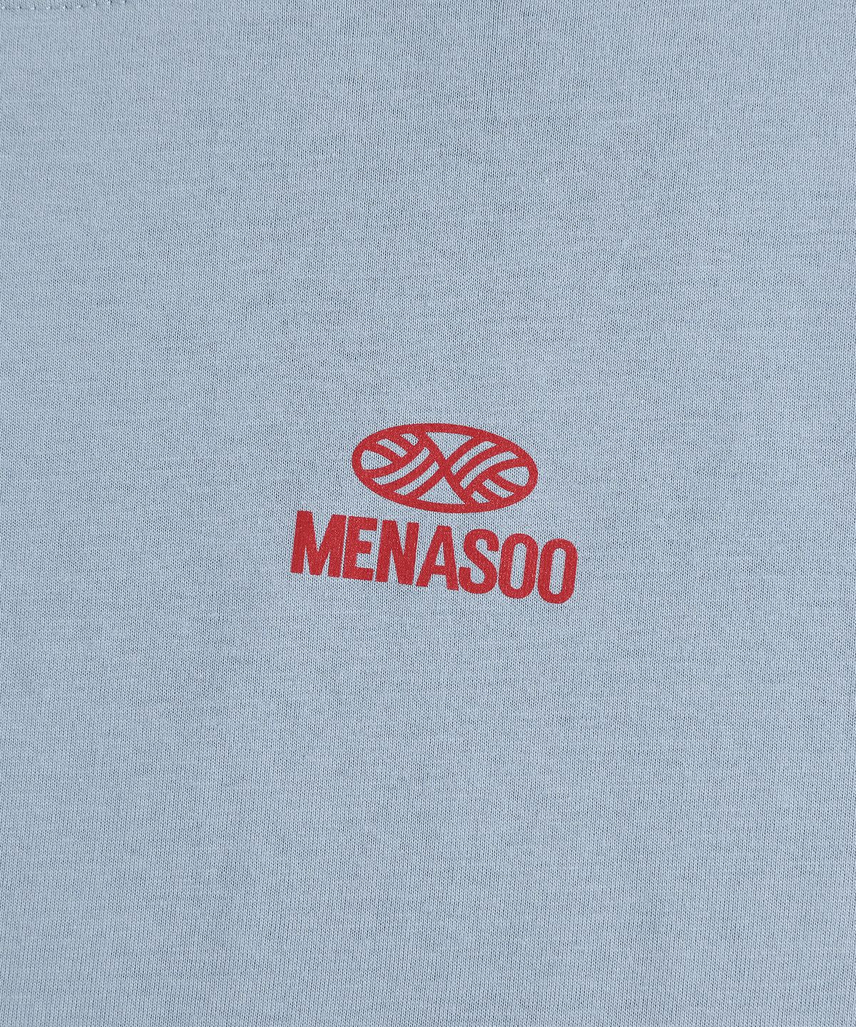 미나수(MENASOO) Squared Hearttrack Graphic T Shirt_Skyblue