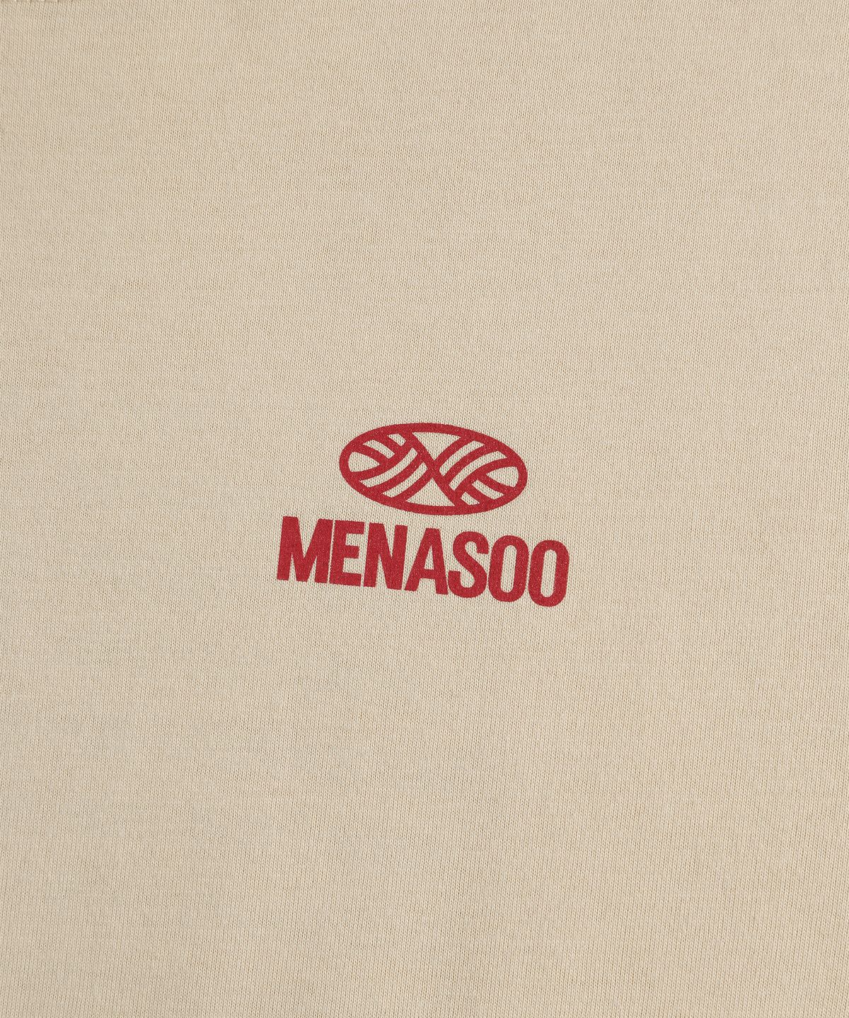 미나수(MENASOO) Squared Hearttrack Graphic T Shirt_Oatmeal