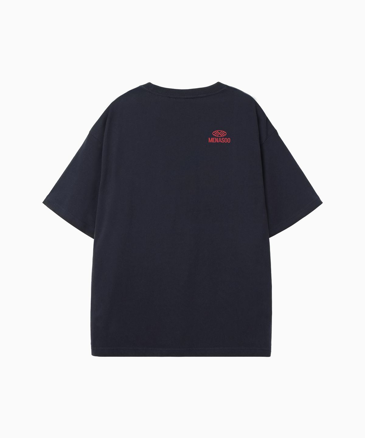 미나수(MENASOO) New Big Hearttrack Graphic T Shirt_Navy