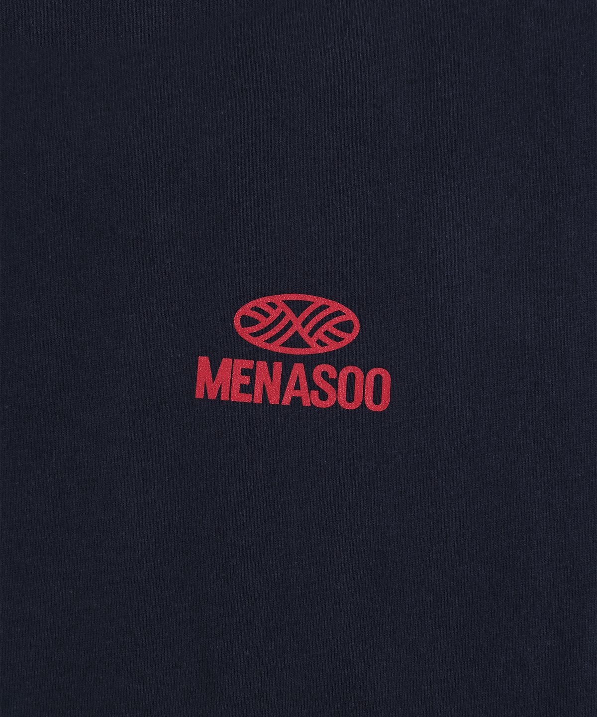 미나수(MENASOO) New Big Hearttrack Graphic T Shirt_Navy