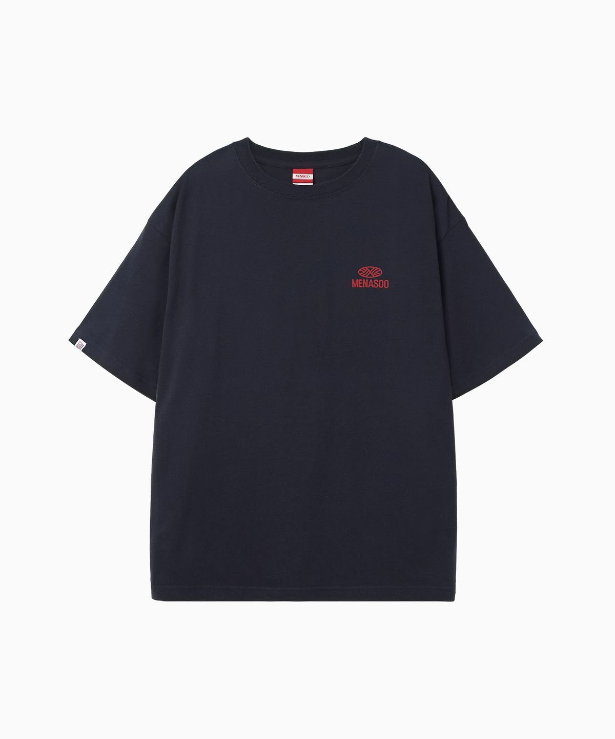 미나수(MENASOO) Wave Hearttrack Graphic T Shirt_Navy