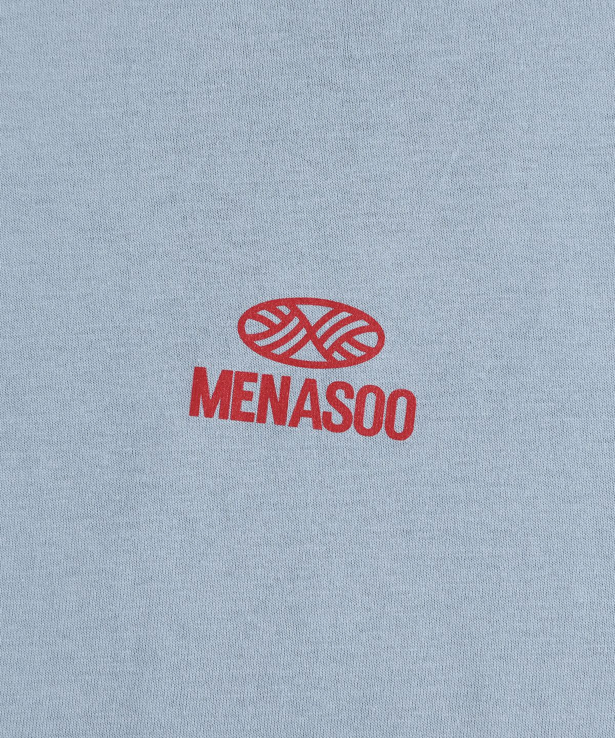 미나수(MENASOO) Wave Hearttrack Graphic T Shirt_Skyblue