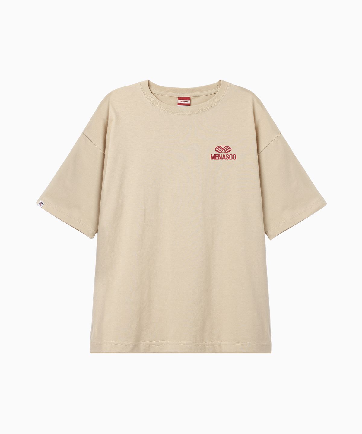 미나수(MENASOO) Wave Hearttrack Graphic T Shirt_Oatmeal