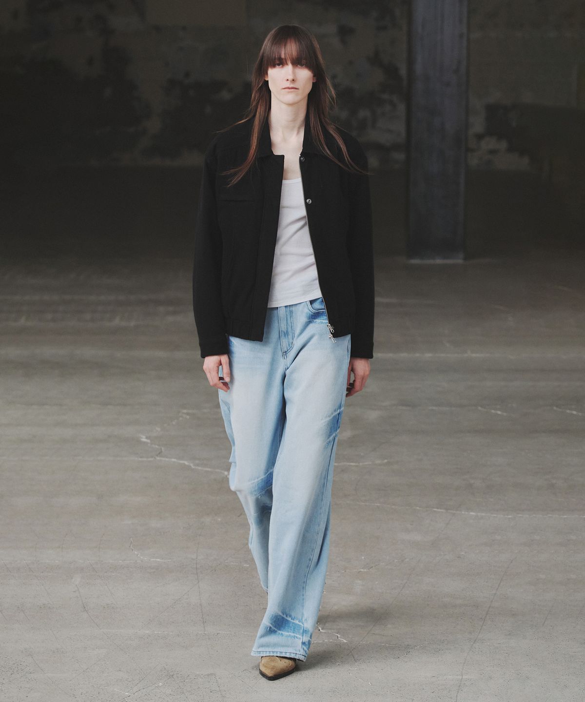 인사일런스 우먼(INSILENCE WOMEN) 도밍고 워시드 데님 LIGHT BLUE