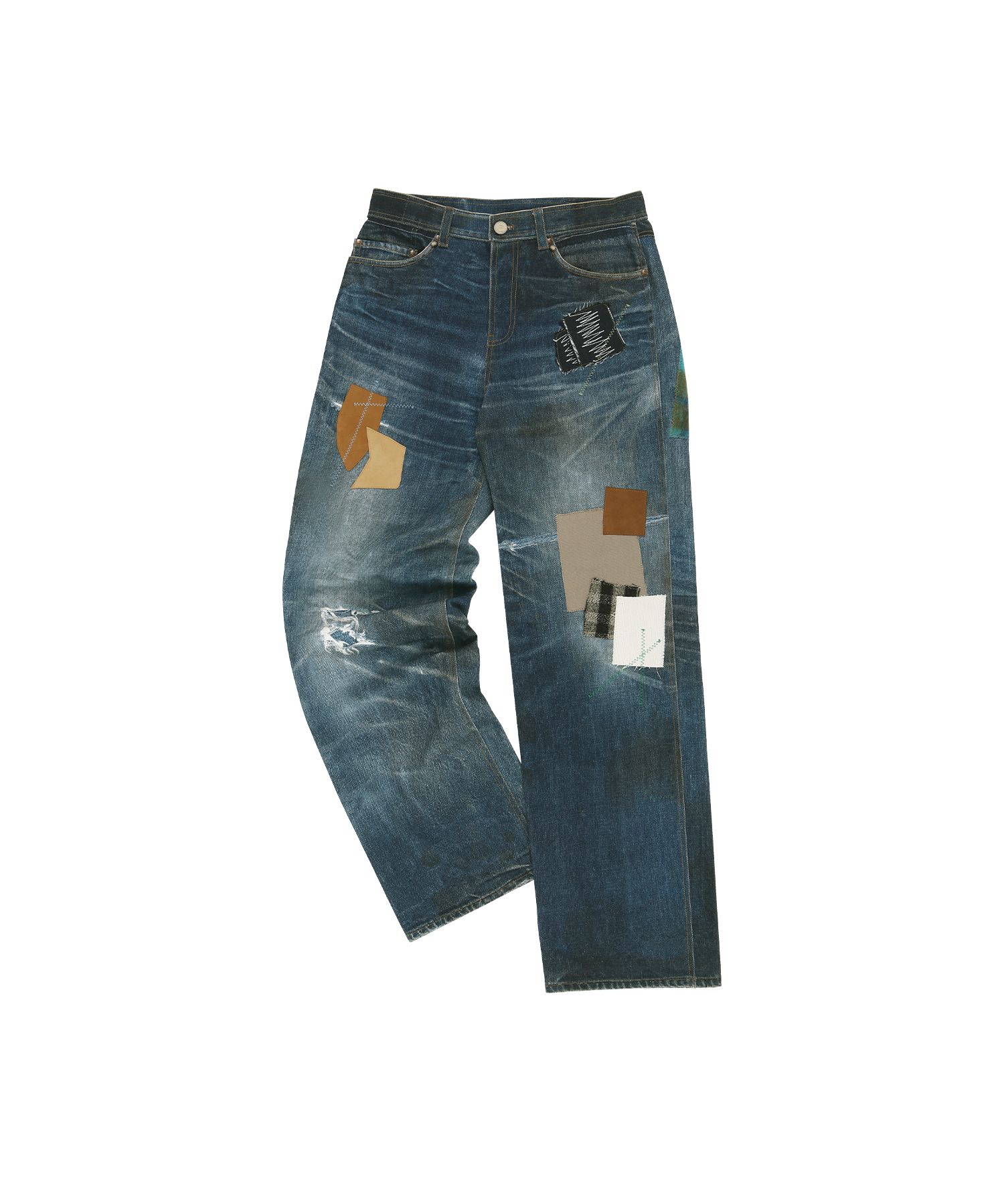 MUSINSA公式 | ANDERSSON BELL Unisex Patchwork Printed Denim