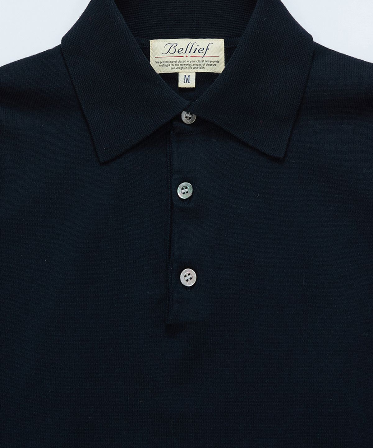 벨리프(BELLIEF) Essential Cotton Comfort Polo Knit (Navy)