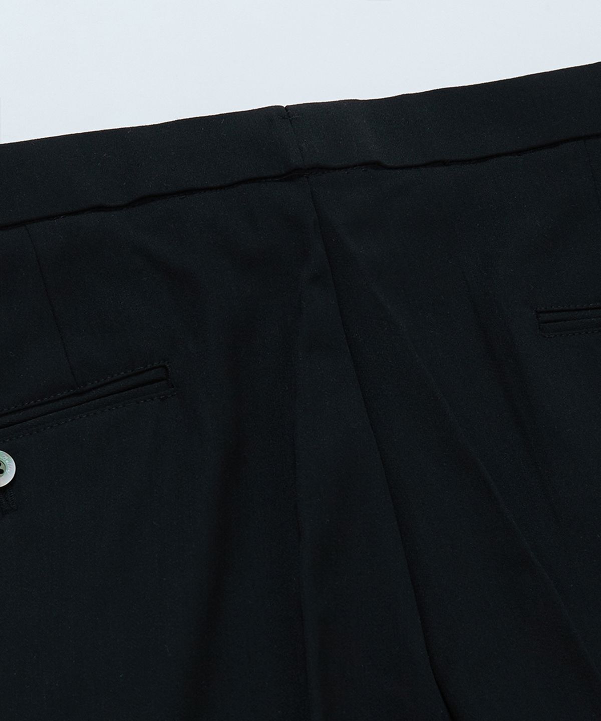 벨리프(BELLIEF) Wool adjust Double Pleat relaxed Trouser (Black)