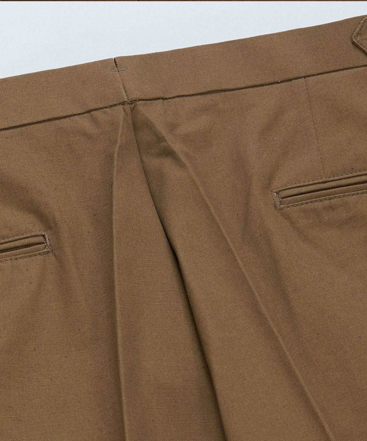 벨리프(BELLIEF) Cotton adjust Double Pleats relaxed Chino Pants (Brown)