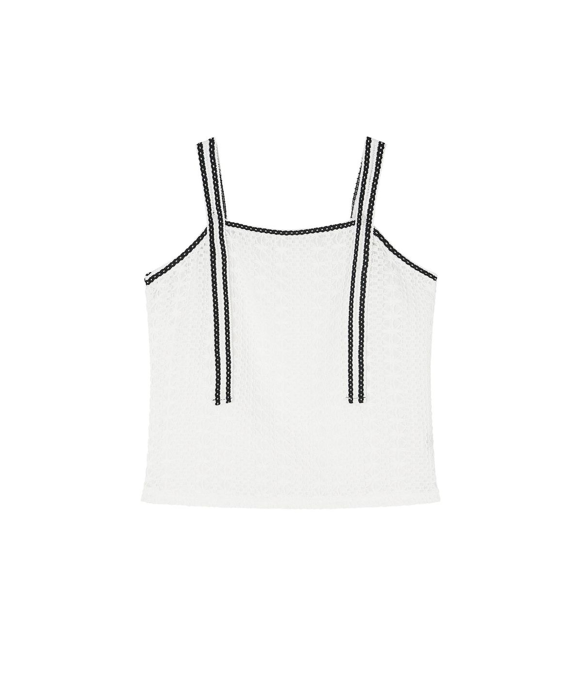메이버유(MAYVERU) Cyndi Lace Sleeveless Blouse _ Ivory