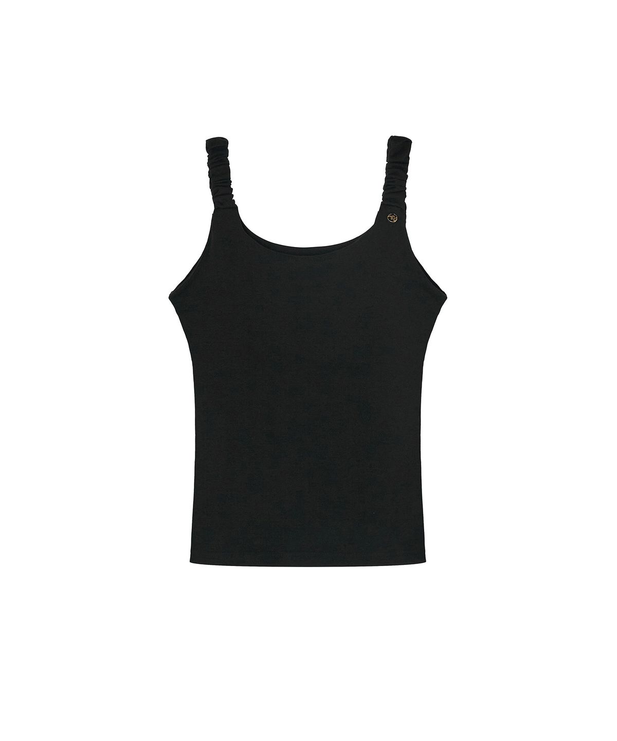 메이버유(MAYVERU) Cookie Wrinkle Sleeveless T-Shirt _ Black
