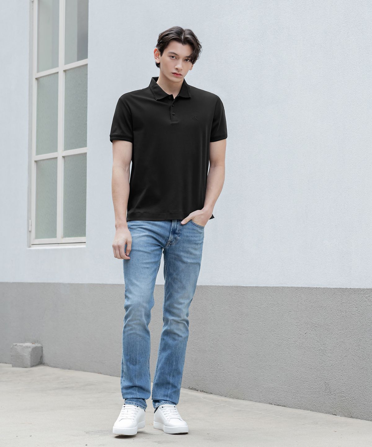 캘빈클라인 진(CALVIN KLEIN JEANS) 남성 슬림핏 블루 37.5 기능성 데님 4RB747G RD9